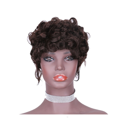 Remy Hair Braziliaanse haarkwaliteit machine gemaakt krullende voorgepluchte pruiken voor zwarte vrouwen