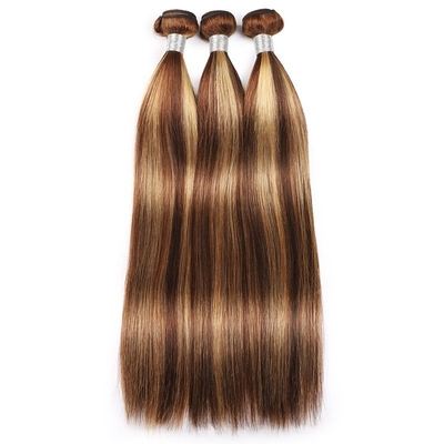 Raw Double Drawn Straight Human Hair Weft Bundles voor 2022 P4/27 Haarverlengingen