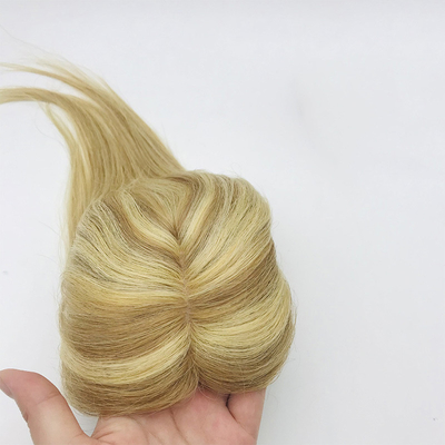 0.2kg natuurlijke blonde hand gebonden weft maagdelijk menselijk haar topper voor vrouwen Braziliaans haar
