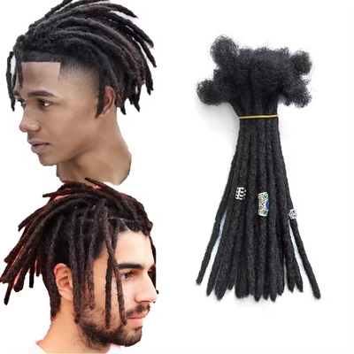 Mensenhaarverlenging Dreadlocks Stijl met krullende uiteinden Zwarte haarstijl Dreadlocks