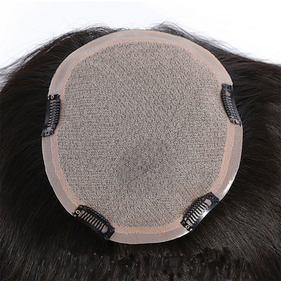 Haarstyling Braziliaans Haar Toupee Vrouwen Zijderige Rechte Modieus Echt Menselijk Haar