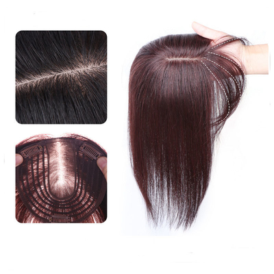 Direct Toupee voor vrouwen met 100% menselijk haar en zijdebasis in kleine/grote/gemiddelde grootte