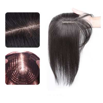 Direct Toupee voor vrouwen met 100% menselijk haar en zijdebasis in kleine/grote/gemiddelde grootte
