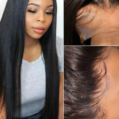 Lange menselijk haar pruiken met lichtbruin kant 360 full kant High Grade Fashion Design