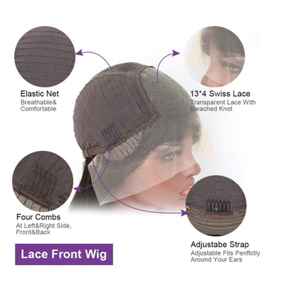 Lange menselijk haar pruiken met lichtbruin kant 360 full kant High Grade Fashion Design
