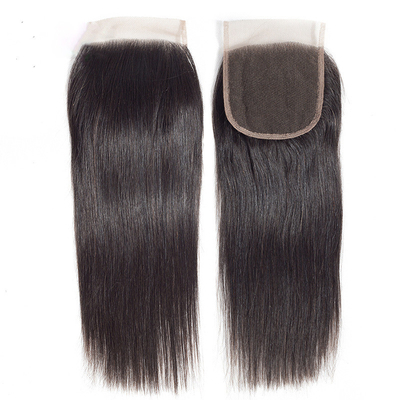 4x4 kant sluiting pruik 8A rechte kant menselijk haar verlengstuk voor duurzame en stijlvolle look
