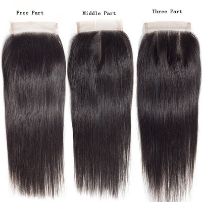 4x4 kant sluiting pruik 8A rechte kant menselijk haar verlengstuk voor duurzame en stijlvolle look
