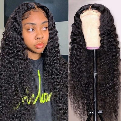 Hoogste haar kant Front Kinky rechte menselijk haar pruiken 360 Full Lace pruik