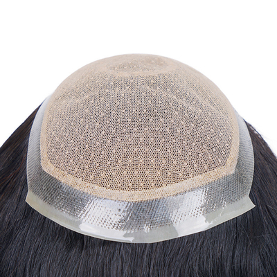 Kleine grootte grote zelfvertrouwen rechte haar kwaliteit Toupee voor mannen