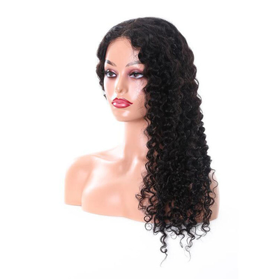 Wig van kant met Zwitserse kant openingen losse diepe golf HD kant Frontale haar wigs
