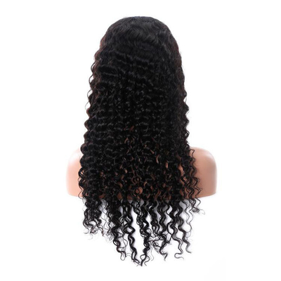 Wig van kant met Zwitserse kant openingen losse diepe golf HD kant Frontale haar wigs