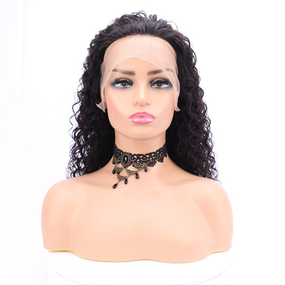 Wig van kant met Zwitserse kant openingen losse diepe golf HD kant Frontale haar wigs