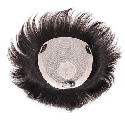 Half Man Made Processing Techniek 2022 Modieuze Toupee Voor Mannen Met Braziliaans Haar