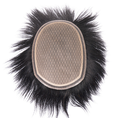 Half Man Made Processing Techniek 2022 Modieuze Toupee Voor Mannen Met Braziliaans Haar