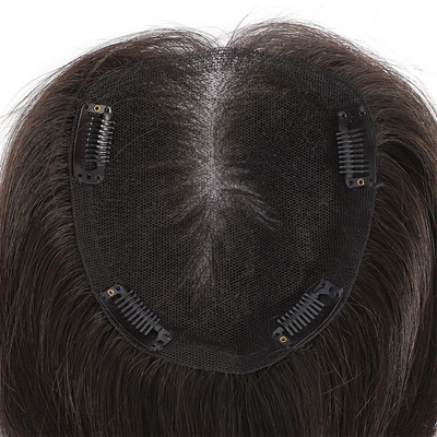 Ontwerp echte menselijk haar toupee voor vrouwen 100% maagdelijk haar kant basis