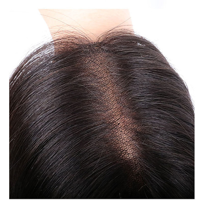 Ontwerp echte menselijk haar toupee voor vrouwen 100% maagdelijk haar kant basis