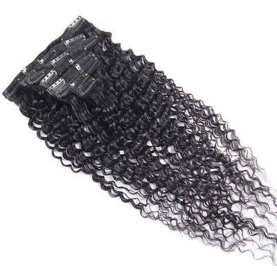Ontwerp Full Cuticle Human Hair Clip In Extensions met Franse krul stijl en populair ontwerp