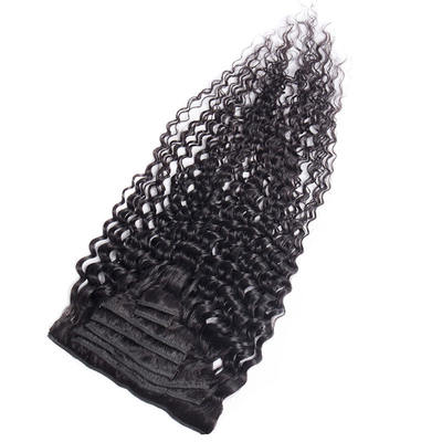 Ontwerp Full Cuticle Human Hair Clip In Extensions met Franse krul stijl en populair ontwerp