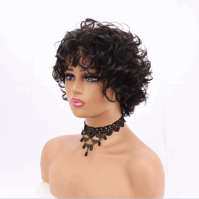 Hoed Grootte Gemiddelde Grootte Afro Kinky Krullende pruik met knoppen en individualiteit