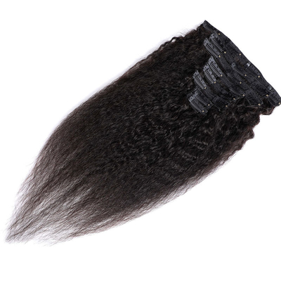 100% Mensenhaar Clip In Extensions Goede Kinky Rechte natuurlijke haarverlenging