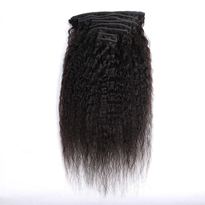 100% Mensenhaar Clip In Extensions Goede Kinky Rechte natuurlijke haarverlenging