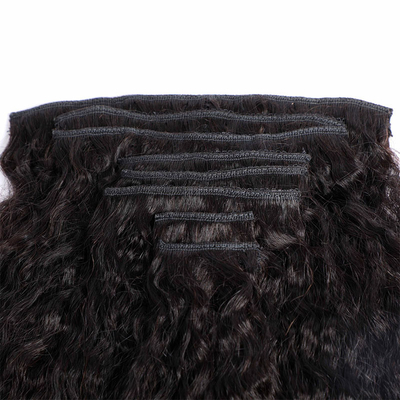 100% Mensenhaar Clip In Extensions Goede Kinky Rechte natuurlijke haarverlenging