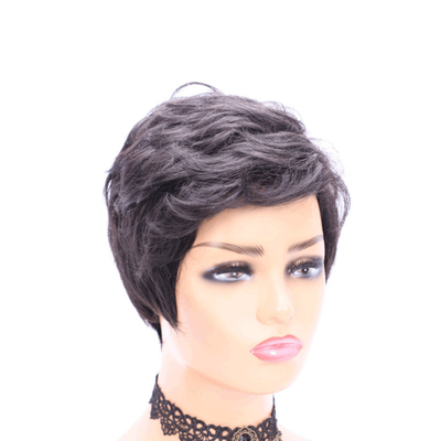 1B/Natuurlijke kleur kant voorperuken Beste prijzen Verkoper Pixie Cut Short Human Hair Peruk
