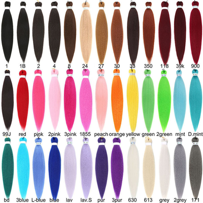 Synthetische haarvezels vlechten Haarverlenging Voorverlengd 150%/180%/200%/250% Dichtheid