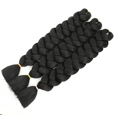 Hoogtemperatuurvezel vlechten haar in bulk 100% Echt Echt haar voor pre-bonded type NAIL