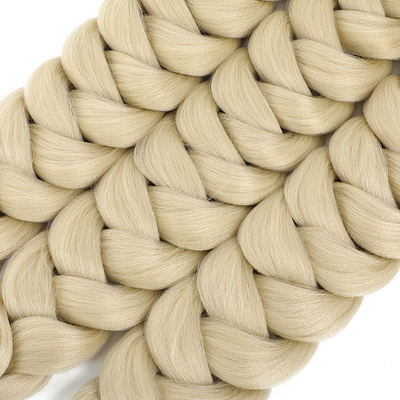 Hoogtemperatuurvezel vlechten haar in bulk 100% Echt Echt haar voor pre-bonded type NAIL