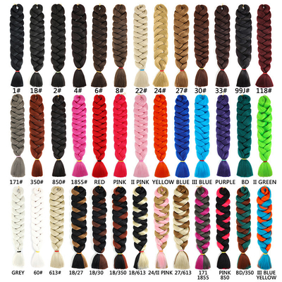 Hoogtemperatuurvezel vlechten haar in bulk 100% Echt Echt haar voor pre-bonded type NAIL