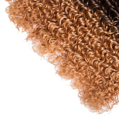 100% natuurlijke diepgolf dubbele weef Braziliaanse Remy haar bundels leverancier met Ombre kleur