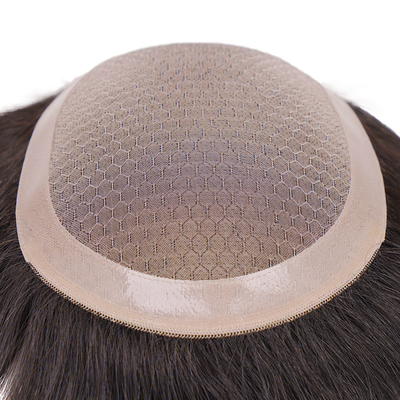 100% maagdelijk menselijk haar vol kant Toupee voor man met mono mesh en kant basis materiaal