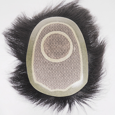 100% maagdelijk menselijk haar vol kant Toupee voor man met mono mesh en kant basis materiaal