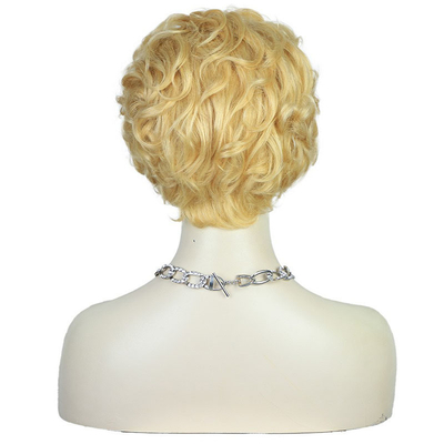 Producenten Mensenhaar Pixie Cut Peruk Peruk Voordeel Zachte glanzende Geen verwarring Verlies 0,5 kg