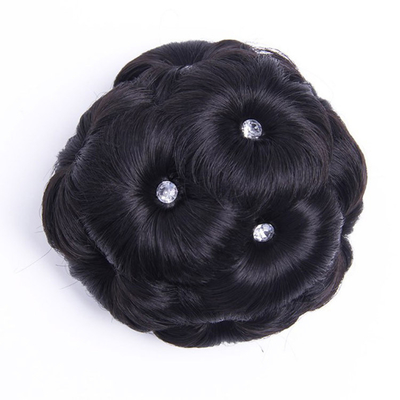 60% langste haar verhouding synthetisch haar gebreide chignon voor natuurlijke mode in 2022