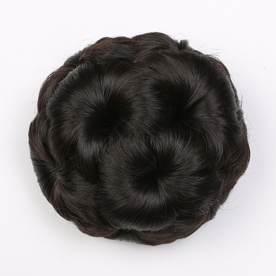 60% langste haar verhouding synthetisch haar gebreide chignon voor natuurlijke mode in 2022