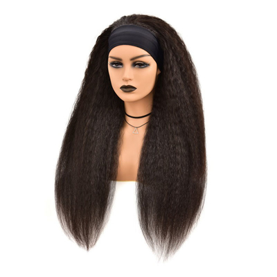 Zwitserse kant basismateriaal Remy Hair Grade Human Straight Hair Headband pruik voor zwarte vrouwen