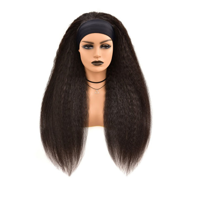 Zwitserse kant basismateriaal Remy Hair Grade Human Straight Hair Headband pruik voor zwarte vrouwen