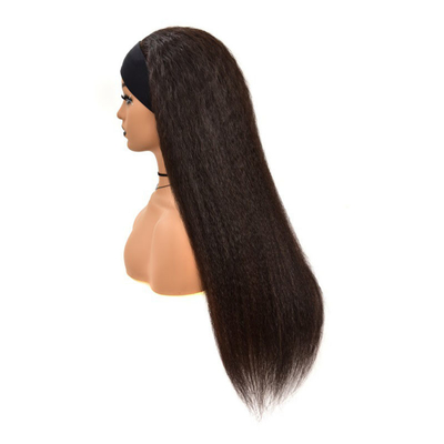 Zwitserse kant basismateriaal Remy Hair Grade Human Straight Hair Headband pruik voor zwarte vrouwen