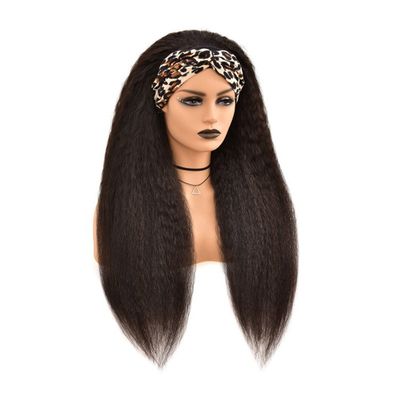 Zwitserse kant basismateriaal Remy Hair Grade Human Straight Hair Headband pruik voor zwarte vrouwen