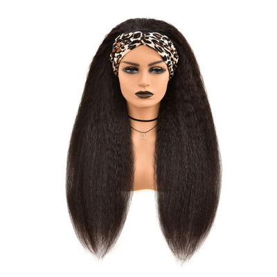 Zwitserse kant basismateriaal Remy Hair Grade Human Straight Hair Headband pruik voor zwarte vrouwen