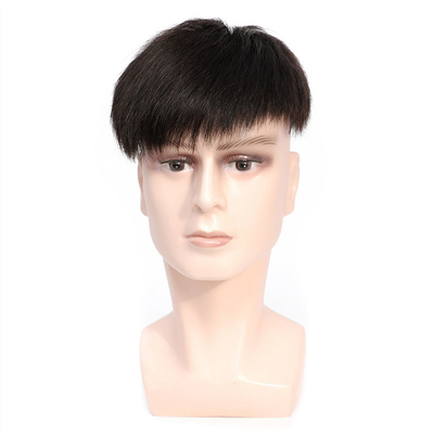 Links Design Zwitserse kant basis Mans Toupee met dunne huid openingen en 100% menselijk haar