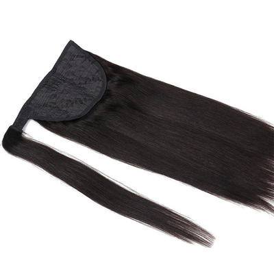 Remy Hair Braziliaans menselijk haar paardenstaartverlenging met huidvlies gelijnd haak en lus