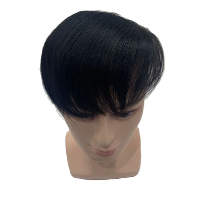 Natuurkleurige Toupee voor mannen met aangepaste terugslijp stijl 100% menselijk haar kant topper