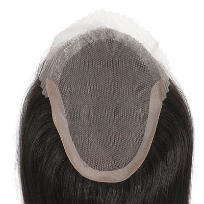 Lichte dichtheid Remy haar Mans Toupee Full hand gebonden techniek Zwitserse kant haar systeem
