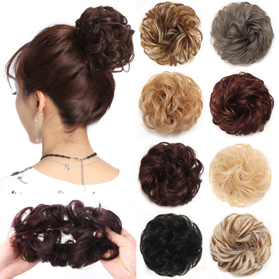 Hoogtemperatuur synthetische Chignon haarverlengingen met warmtebestendige voordelen