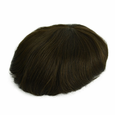 Lichte dichtheid Remy haar Mans Toupee Full hand gebonden techniek Zwitserse kant haar systeem