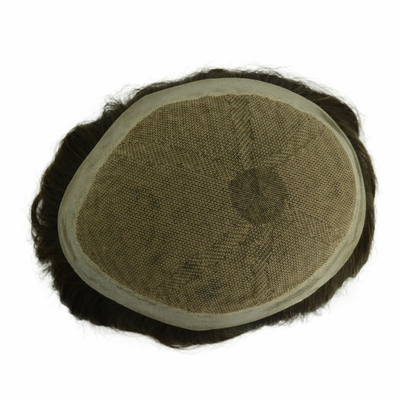 Lichte dichtheid Remy haar Mans Toupee Full hand gebonden techniek Zwitserse kant haar systeem