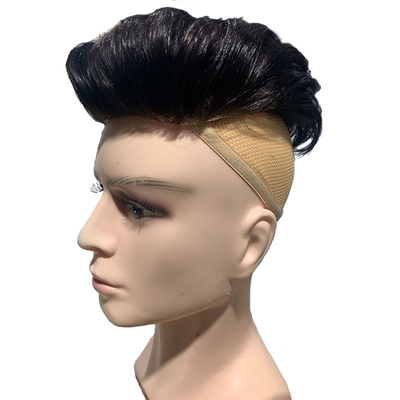 Zwitserse kant Injecteerde Toupee voor mannen 100% Mensenhaar Vervangingssysteem 24mm Textuur